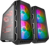 Cooler Master MasterCase H500 ATX Mid-Tower Tempered Glass Side Panel, Transparent Front Option, Carrying Handle & 2X 200mm RGB Fans