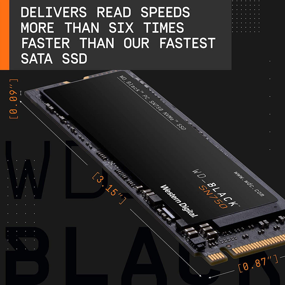 WD_Black SN750 250GB NVMe Internal Gaming SSD - Gen3 PCIe, M.2 2280, 3D NAND