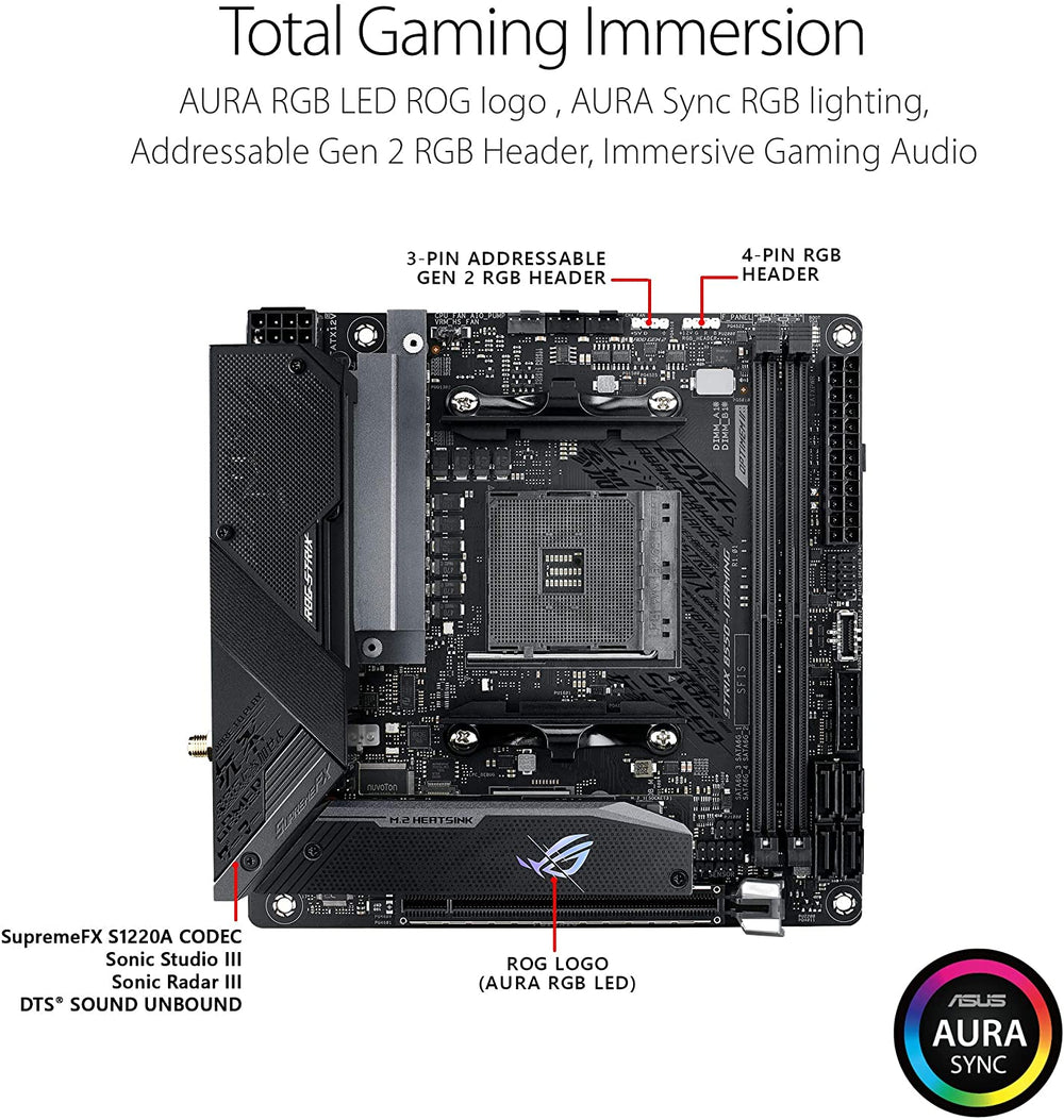 ASUS ROG Strix B550-I Gaming AMD AM4 (3rd Gen Ryzen™) Mini-ITX SFF