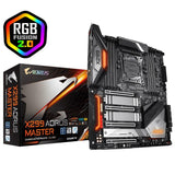 GIGABYTE X299 AORUS Master Socket 2066 Chipset - DDR4 4000(O.C.), PCI-E 3.0, SATA 6.0Gb/s, 3x M.2 - USB 3.1, ATX Motherboard, RGB FUSION, Onboard Wi-FI, Bluetooth