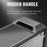 Cooler Master MasterCase H500 ATX Mid-Tower Tempered Glass Side Panel, Transparent Front Option, Carrying Handle & 2X 200mm RGB Fans