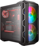 Cooler Master MasterCase H500 ATX Mid-Tower Tempered Glass Side Panel, Transparent Front Option, Carrying Handle & 2X 200mm RGB Fans