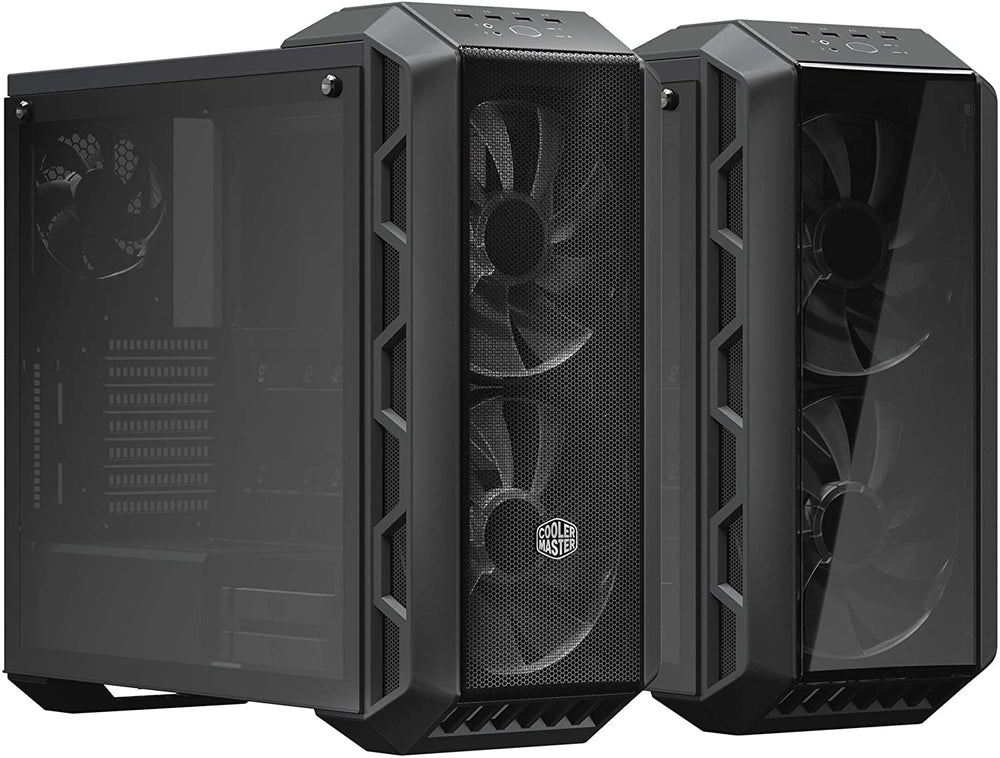 Cooler Master MasterCase H500 ATX Mid-Tower Tempered Glass Side Panel, Transparent Front Option, Carrying Handle & 2X 200mm RGB Fans