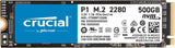 Crucial P1 500GB 3D NAND NVMe PCIe Internal SSD, up to 2000MB/s