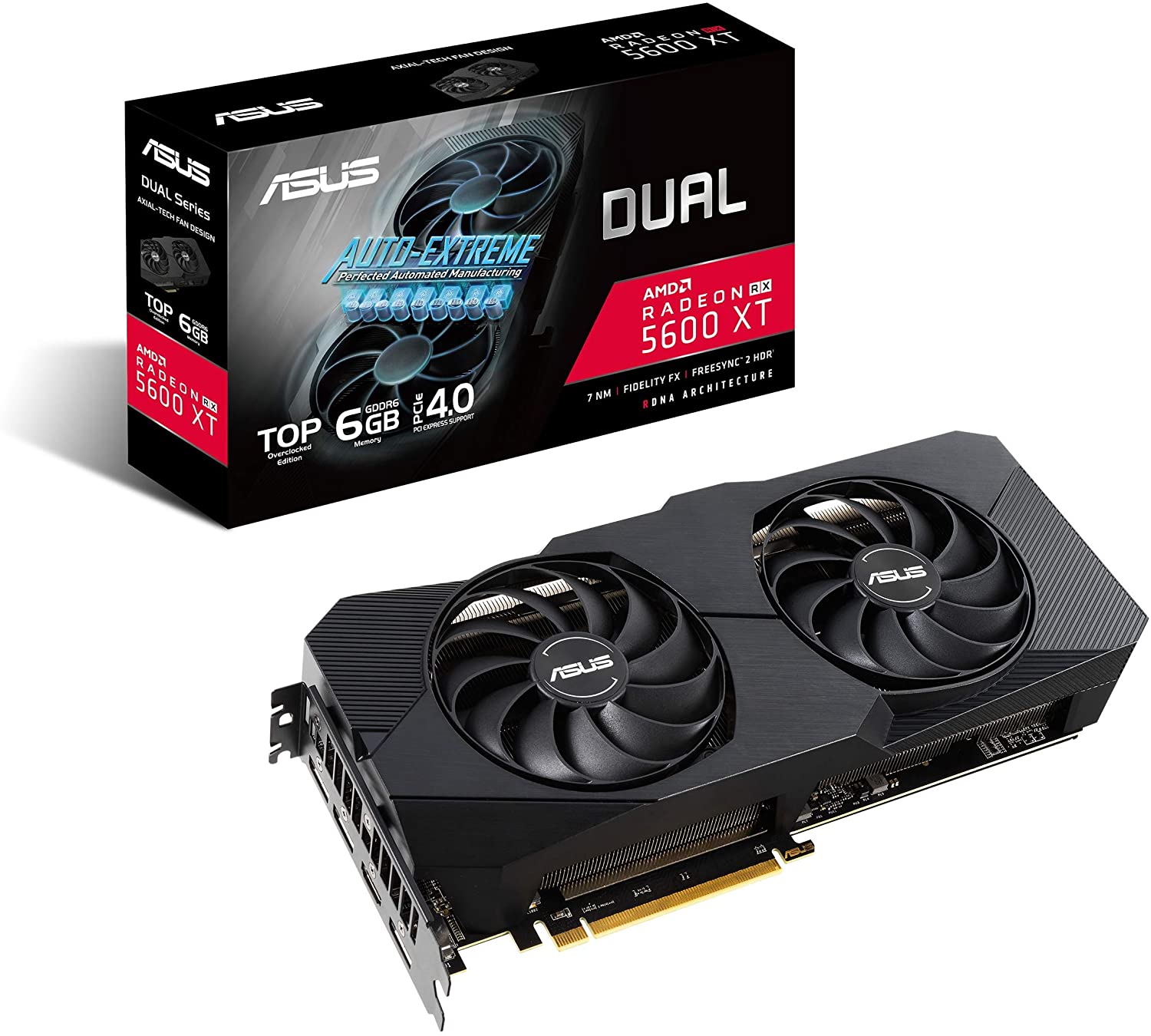 ASUS DUAL-RX5600XT-08G-EVO グラフィックボード ASUS Dual AMD Radeon RX 5600 XT EVO Top Edition Gaming