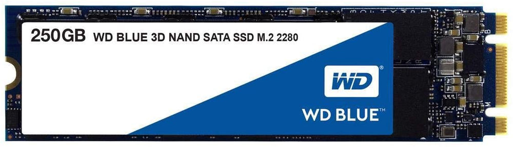 WD Blue 3D NAND 250GB Internal PC SSD - SATA III 6 Gb/s, M.2 2280, Up to 550 MB/s