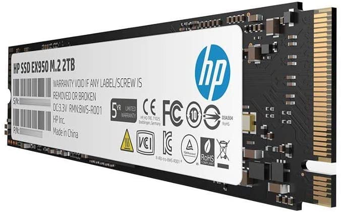 HP EX950 M.2 2TB PCIe 3.1 x4 NVMe 3D TLC NAND Internal Solid State Drive