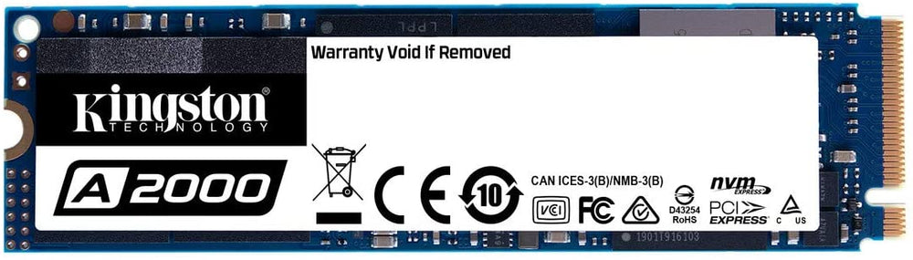 Kingston 1000GB A2000 M.2 2280 NVMe PCIe Gen 3.0 x4