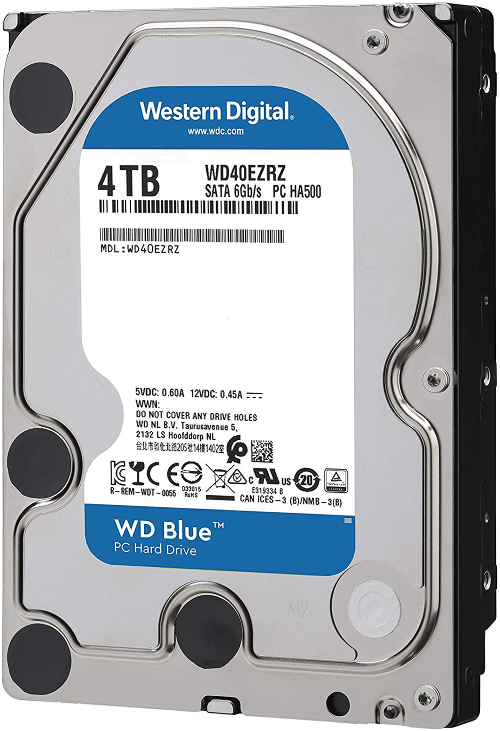 WD Blue 4TB PC Hard Drive - 5400 RPM Class, SATA 6 Gb/s, 64 MB Cache