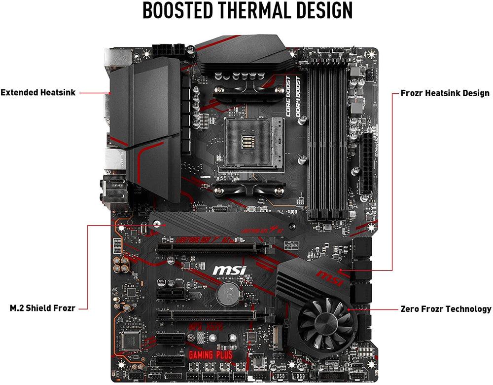 MSI Performance Gaming Plus X570 AM4 ATX Motherboard