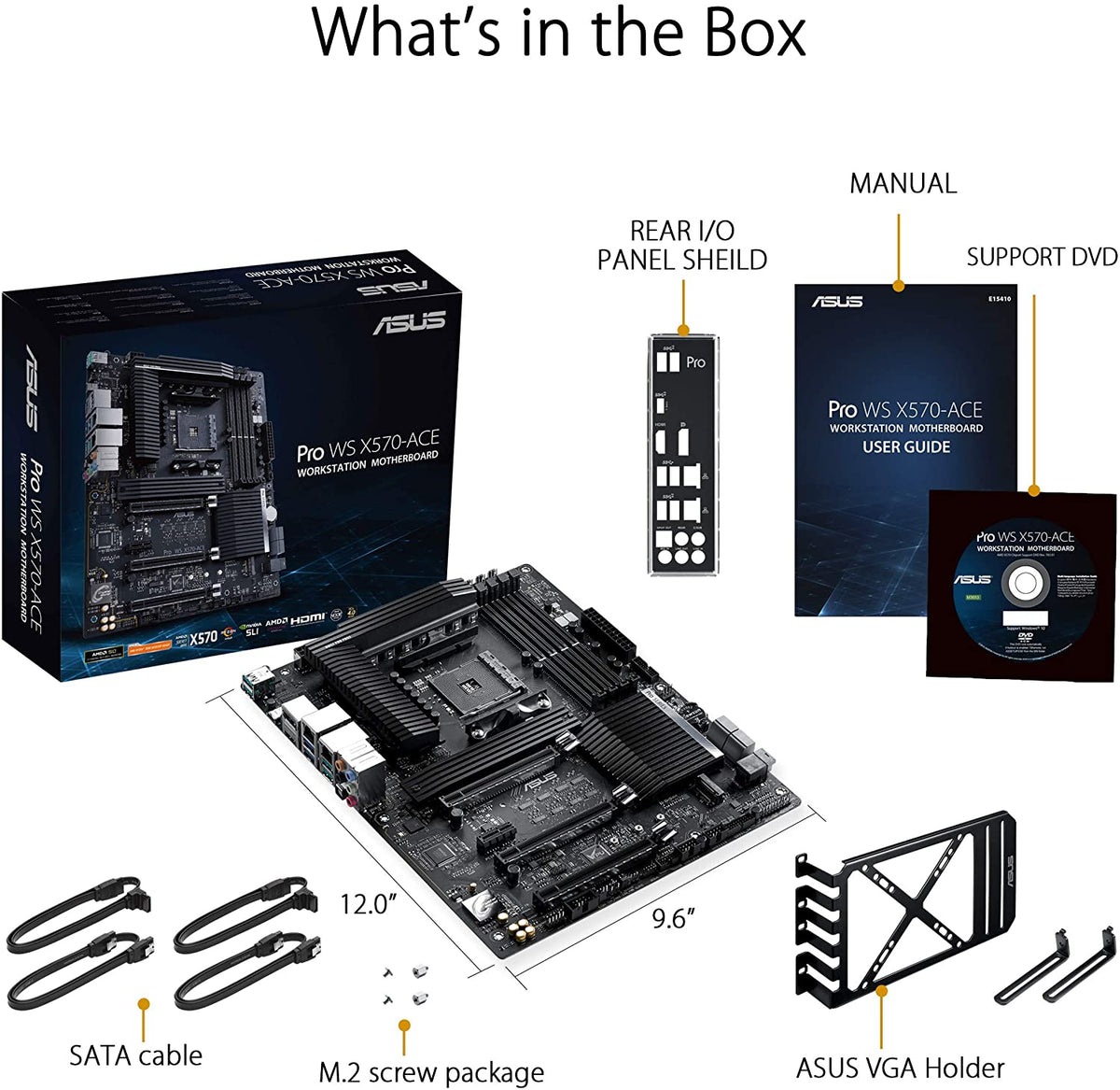 マザーボード ASUS PRO WS X570-ACE ASUS Pro WS X570-Ace ATX Workstation Motherboard – RaidBox