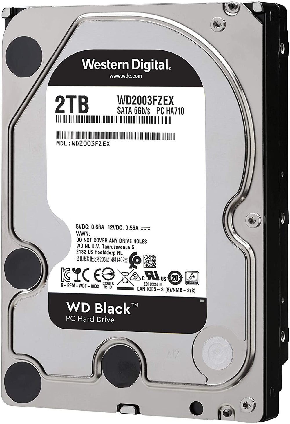WD Black 2TB Performance Internal Hard Drive - 7200 RPM Class, SATA 6 Gb/s, 64 MB Cache