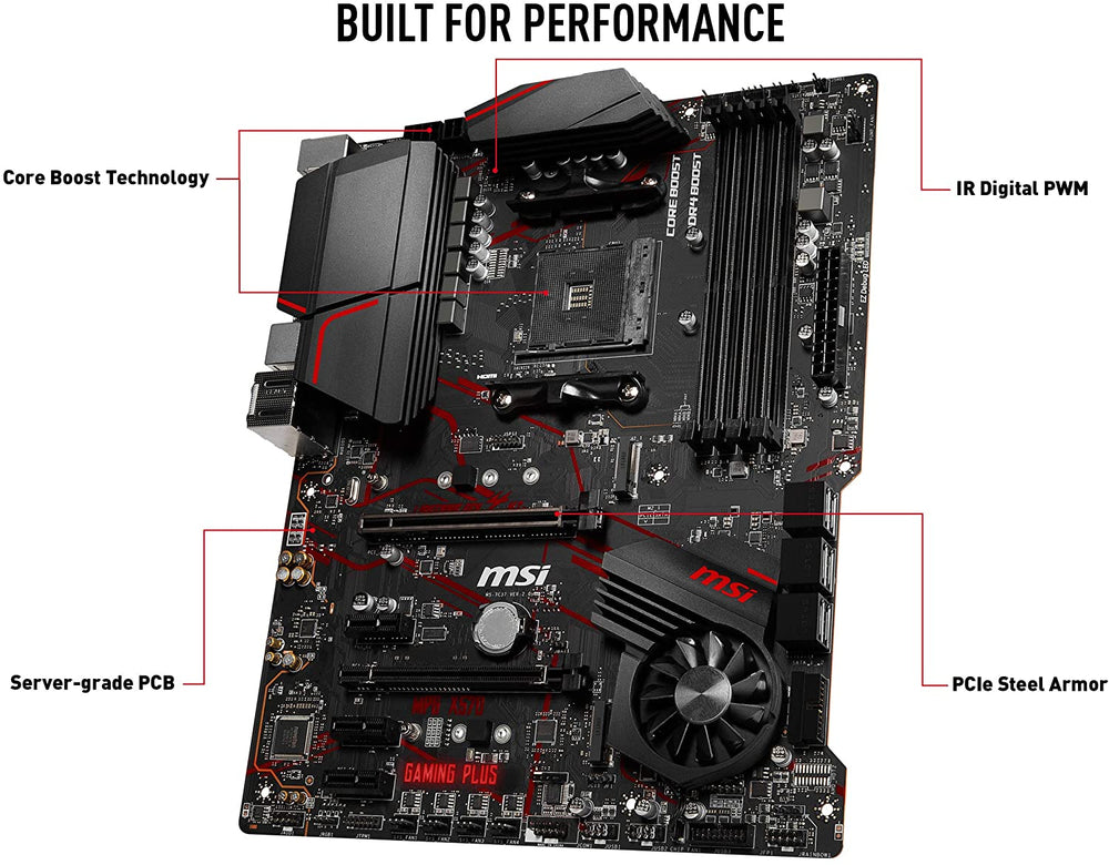 MSI Performance Gaming Plus X570 AM4 ATX Motherboard