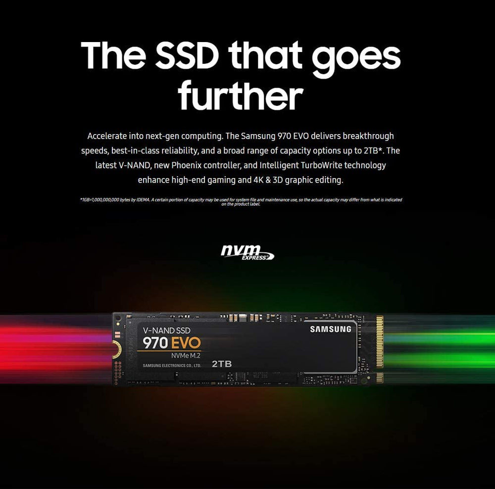 Samsung 970 EVO 500GB NVMe M.2 Internal SSD