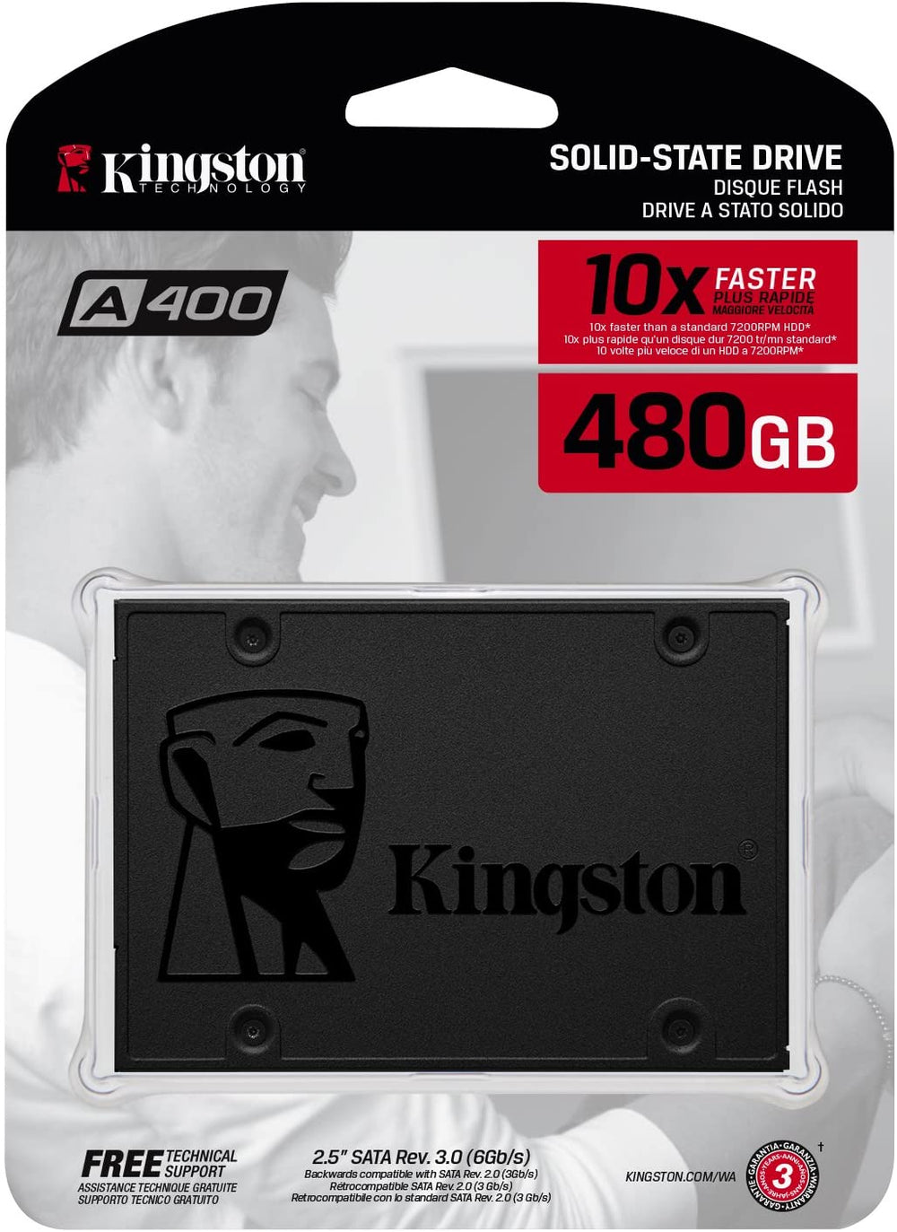 Kingston 480GB A400 SSD 2.5'' SATA 7MM