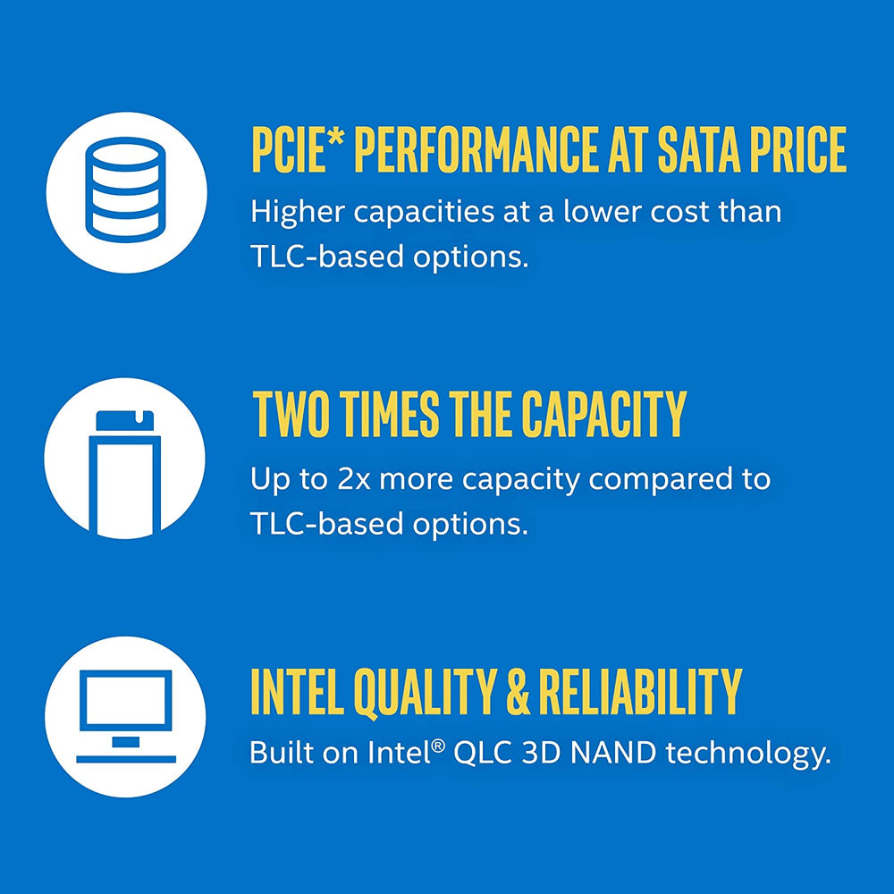 Intel 660p M.2 2280 2TB NVMe PCIe 3.0 x4 3D NAND Internal Solid State Drive