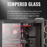 Cooler Master MasterCase H500 ATX Mid-Tower Tempered Glass Side Panel, Transparent Front Option, Carrying Handle & 2X 200mm RGB Fans