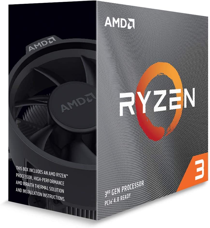 AMD Ryzen 3 3100 4-core, 8-Thread Unlocked Desktop Processor With Wraith Stealth Cooler