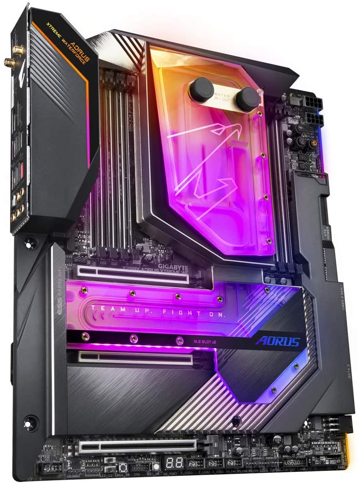 GIGABYTE X299X AORUS XTREME WATERFORCE Socket 2066 Chipset - DDR4 4333(O.C.), PCI-E 3.0, SATA 6.0Gb/s, 2x M.2 - USB 3.2, XL-ATX Motherboard, RGB FUSION, Onboard Wi-FI, Bluetooth