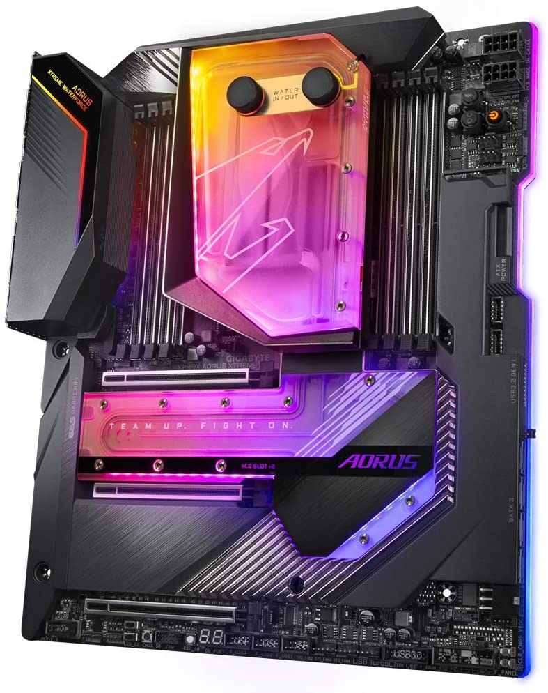 GIGABYTE X299X AORUS XTREME WATERFORCE Socket 2066 Chipset - DDR4 4333(O.C.), PCI-E 3.0, SATA 6.0Gb/s, 2x M.2 - USB 3.2, XL-ATX Motherboard, RGB FUSION, Onboard Wi-FI, Bluetooth