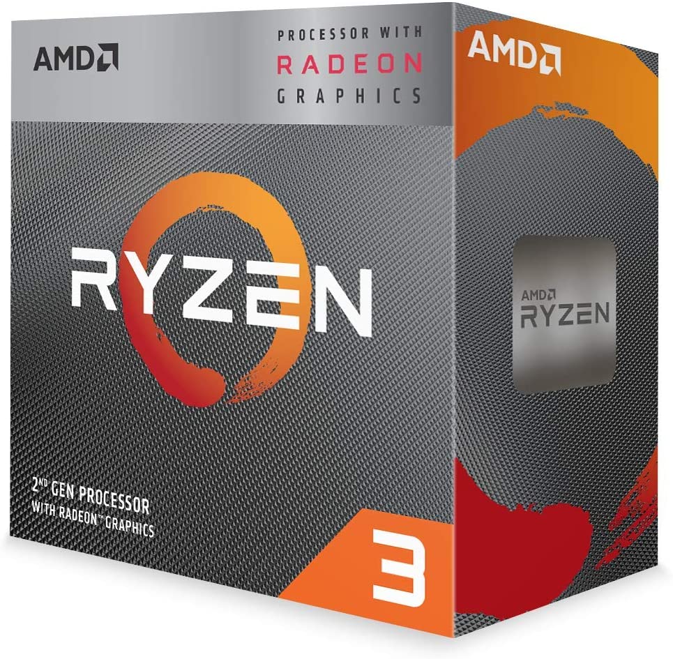 AMD Ryzen 3 3200G 4-core, 8-Thread Unlocked Desktop Processor with Radeon Graphics