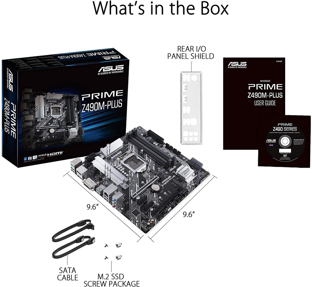 10th Gen Intel Z490m ASUS Prime Z490M-PLUS LGA 1200 (Intel® 10th