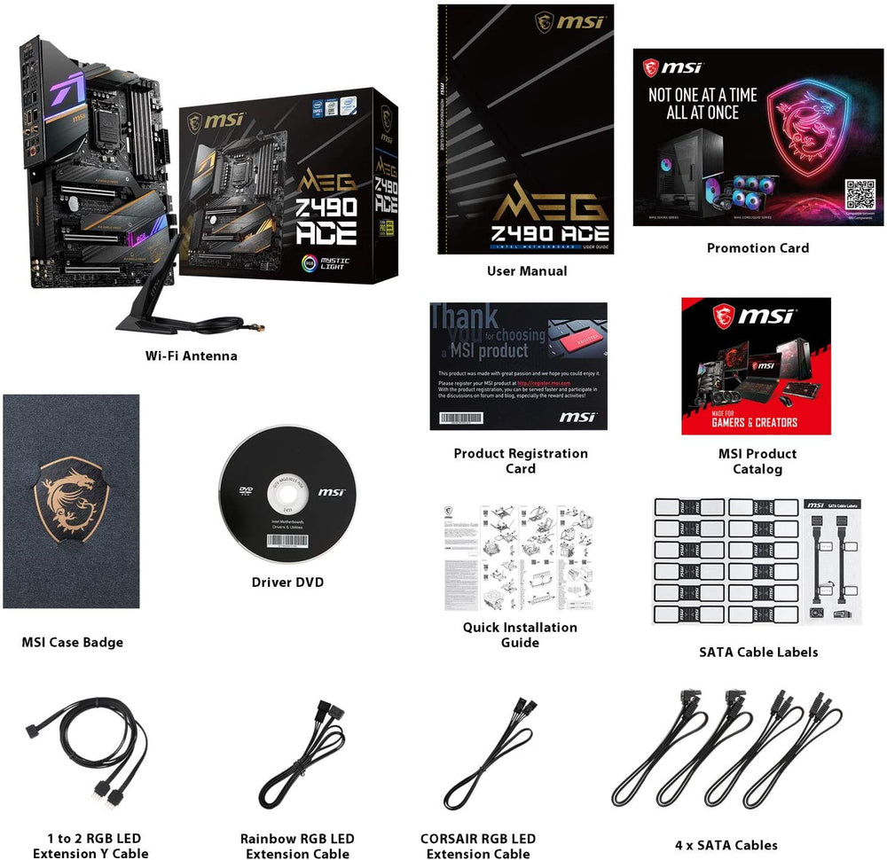 MSI MEG Z490 ACE Gaming Motherboard (ATX, 10th Gen Intel Core, LGA