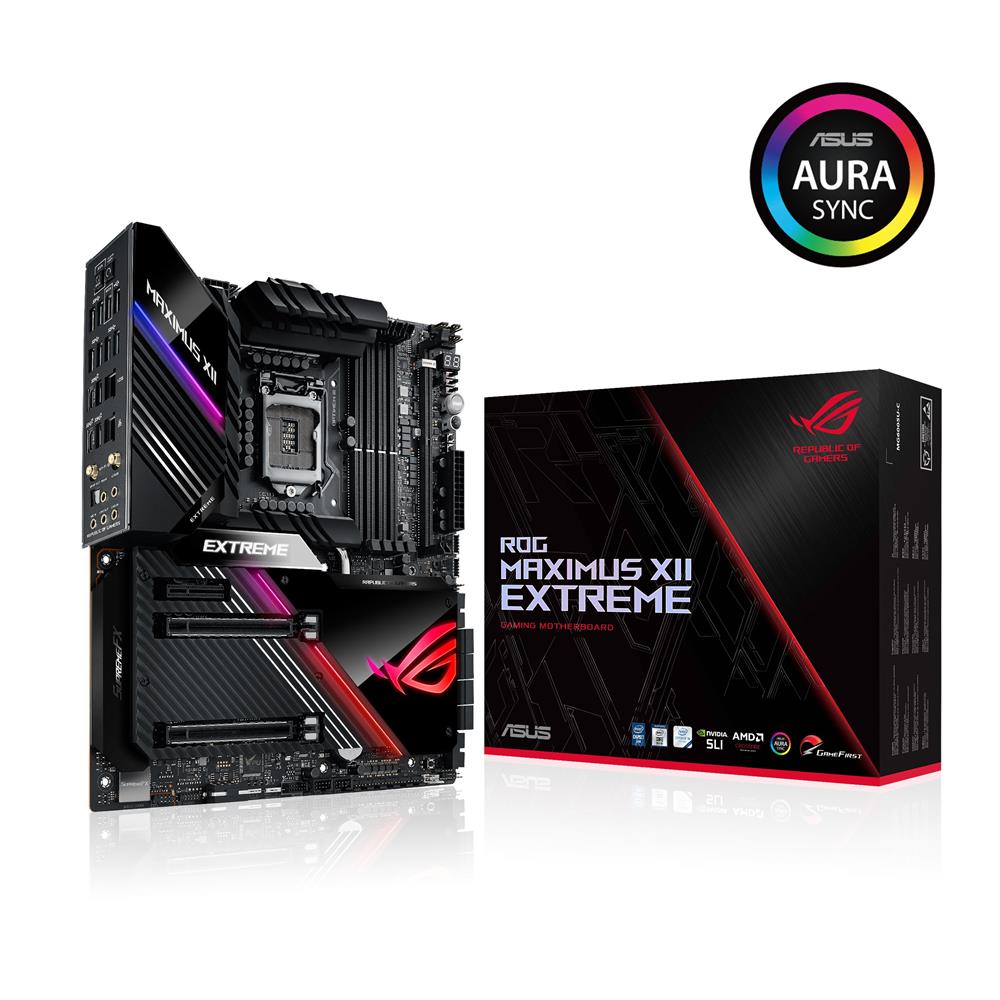 ASUS ROG Maximus XII Extreme (WiFi 6) Z490 LGA 1200(Intel® 10th Gen) EATX gaming motherboard (16 power stages, Quad M.2, 10 Gbps & Intel®2.5Gb LAN, bundled Fan Extension Card II & ThunderboltEX 3-TR Card, 2” Livedash OLED)