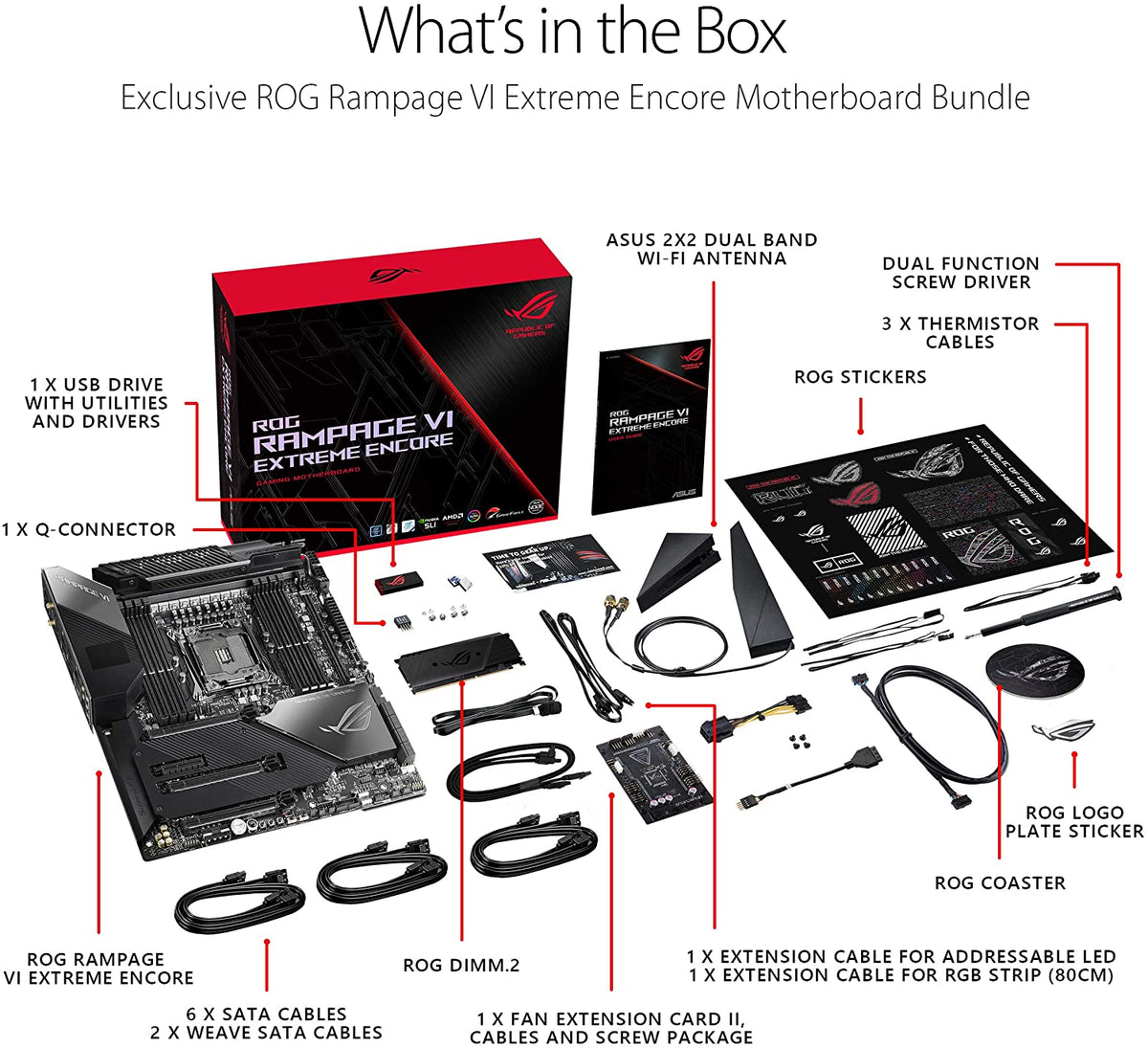 ASUS ROG Rampage VI Extreme Encore Socket 2066 X299 Chipset