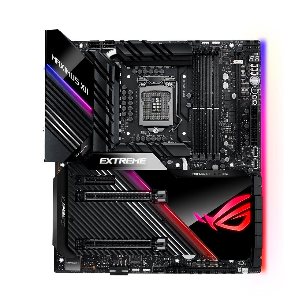 ASUS ROG Maximus XII Extreme (WiFi 6) Z490 LGA 1200(Intel® 10th Gen) EATX gaming motherboard (16 power stages, Quad M.2, 10 Gbps & Intel®2.5Gb LAN, bundled Fan Extension Card II & ThunderboltEX 3-TR Card, 2” Livedash OLED)