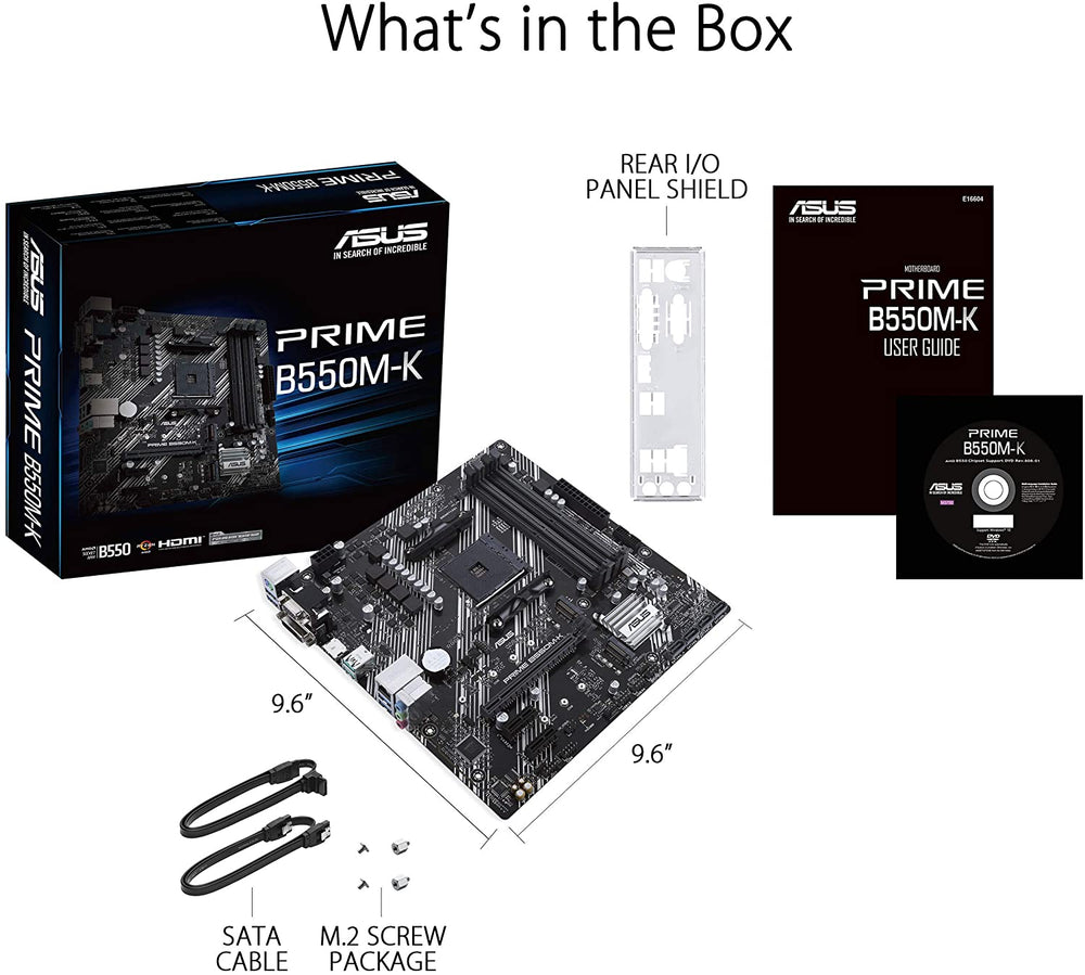 ASUS Prime B550M-K AMD AM4 (3rd Gen Ryzen™) Micro-ATX Motherboard