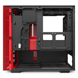 NZXT H210i - Mini-ITX PC Gaming Case - Front I/O USB Type-C Port - Tempered Glass Side Panel - Water-Cooling Ready - Integrated RGB Lighting - Black/Red
