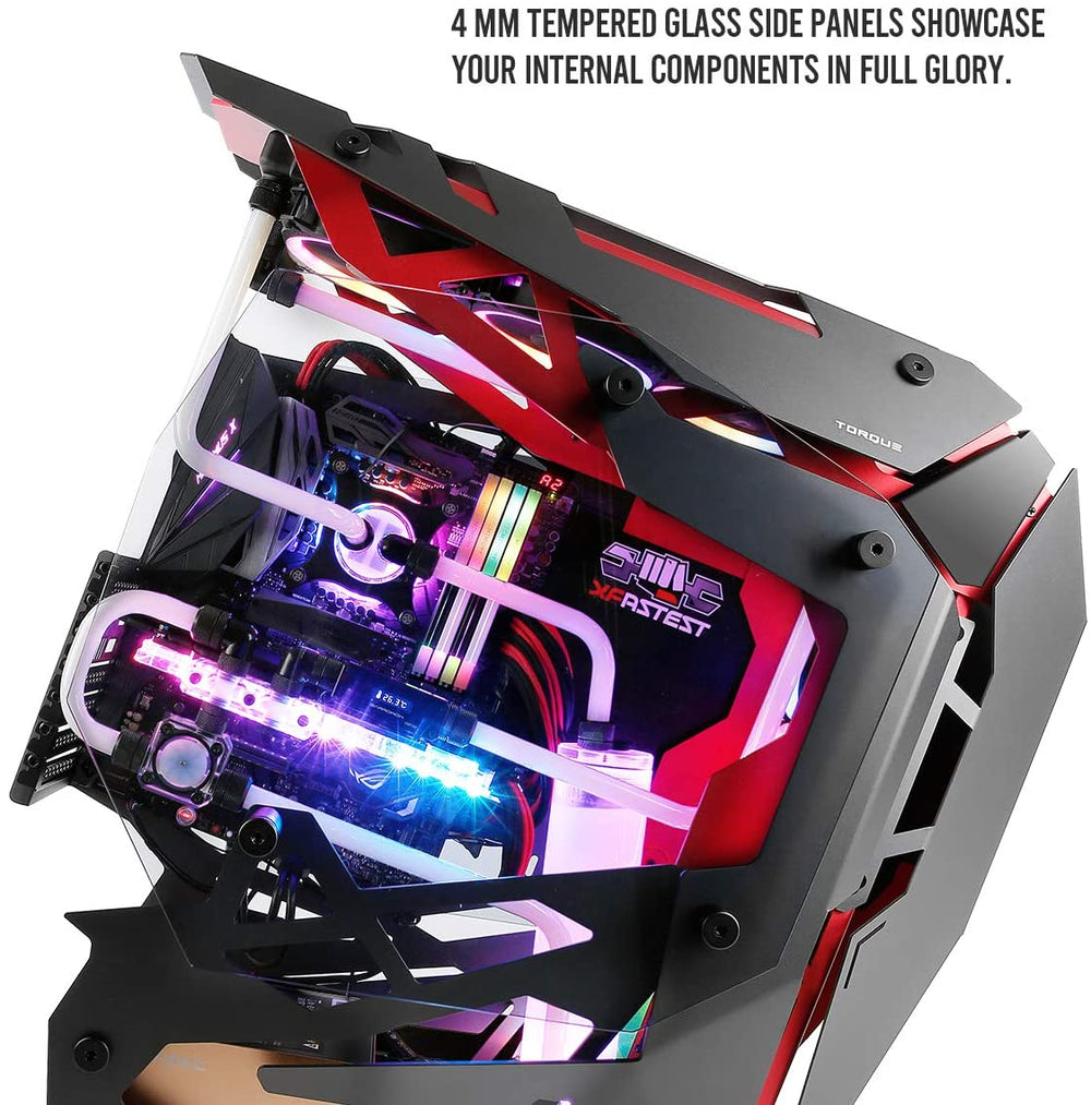 Antec Torque Black/ Red Aluminum ATX Mid Tower Computer Case/ Winner of IF Design Award 2019