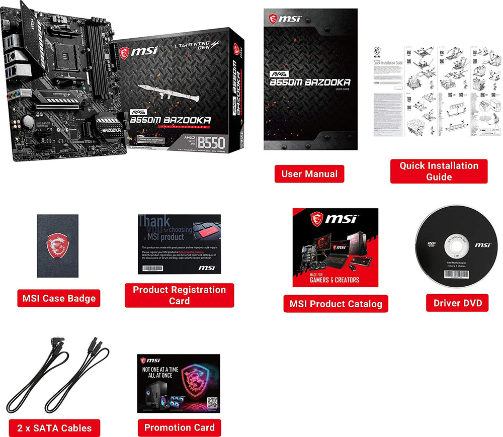 MSI MAG B550M Bazooka Gaming Motherboard
